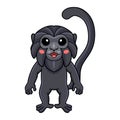 Cute goeldi`s monkey cartoon standing