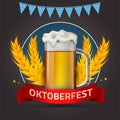 Oktoberfest party. Beer Festival. Bavarian holiday. Beer October festival celebration in Germany. Folk Bavarian festive. Royalty Free Stock Photo