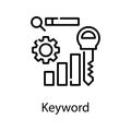 Keyword vector outline Icon Design illustration. Royalty Free Stock Photo