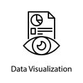 Data visualization vector outline Icon Design illustration. Royalty Free Stock Photo