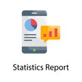 statistics report vector outline Icon Design illustration. Royalty Free Stock Photo