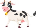 Cartoon happy cow isolated on white background Royalty Free Stock Photo