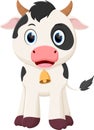 Cartoon happy cow isolated on white background Royalty Free Stock Photo