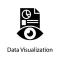 Data visualization vector Solid Icon Design illustration. Royalty Free Stock Photo