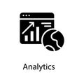 analytics vector Solid Icon Design illustration. Royalty Free Stock Photo
