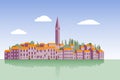 Vector illustration of architecture of Rovinj, Croatia. Royalty Free Stock Photo
