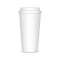 Tall Coffee Cup Mockup, Isolated on White Background Royalty Free Stock Photo