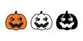 Pumpkin Halloween vector icon logo symbol cartoon character spooky ghost illustration doodle design clip art Royalty Free Stock Photo