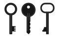 Three common keys vector png flat icon