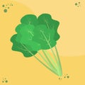 Spinach bundle cartoon vector illustration background Royalty Free Stock Photo