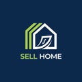 Modern Elegant Home Money Logo Buyer Seller House Real Estate