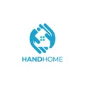 Modern Elegant Home House Real Estate Hand Logo Design Concept