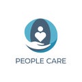 Creative Elegant Modern Health Care Love Concept Logo Design Template