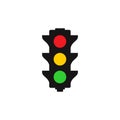 Vector traffic light in flat style Royalty Free Stock Photo