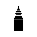 Eyedrop icon, full black. Vector illustration, suitable for content design