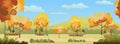 Country View Game Background and Vector Illustration