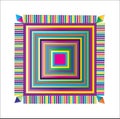 Abstract geometric graphic in bright bold colors