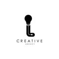 Creative letter logo design with letter L icon light weight logo with elegant vector design.