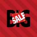 Big sale poster design with red shopping bag Royalty Free Stock Photo