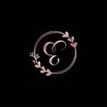 e logo design flower letter logo beauty brand