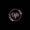 M letter beauty fashion decorative artistic logo design