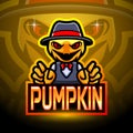 Pumpkin Halloween Mascot Logo Design