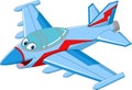 Cartoon jet fighter plane mascot character