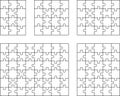 White puzzles, separate pieces Royalty Free Stock Photo