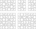 White puzzles, separate pieces Royalty Free Stock Photo