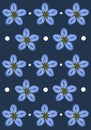 Blue Love in the Mist Flower Wallpaper