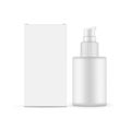 Cosmetic Pump Bottle Mockup for Oil or Serum with Packaging Box Royalty Free Stock Photo