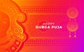 Happy Durga Puja Greeting Background Design Royalty Free Stock Photo