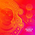 Happy Durga Puja Greeting Background Design Royalty Free Stock Photo