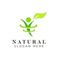 Green People Natural Healthy Lifestyle Logo Template