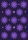 Pretty Purple Charming Decorative Flower Wallpaper