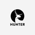 hunter deer collection flat and vintage logo