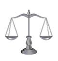 Silver scale of justice