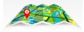 map localization place pin location. map with pin pointer. travel map pin location. travel map with colored pin