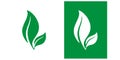 Green leaf icon. Isolated design elements for logos of bio organic Royalty Free Stock Photo