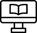 Smart Book Icon With Outline Style