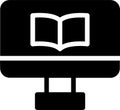 Smart Book Icon With Glyph Style