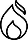 Fire Icon With Outline Style Royalty Free Stock Photo