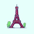 vector illustration of the Eiffel Tower in paris Royalty Free Stock Photo