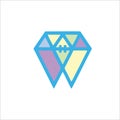 Print diamond teeth logo design Royalty Free Stock Photo