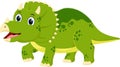 Triceratops dinosaur cartoon isolated on white background Royalty Free Stock Photo