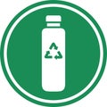 Reusable Water Bottle Icon Symbol to Promote the Use of Refillable Containers Environmentally Conscious Graphics Plastic Waste Pre