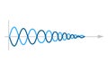 Sinusoid. sinusoidal wave. Royalty Free Stock Photo