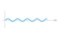 Sinusoid. sinusoidal wave. Royalty Free Stock Photo