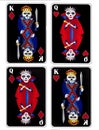 Abstract King and Queen Poker Playing Cards Illustration