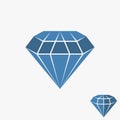 Simple and unique diamond or heptagon on 3D with triangle cutting image graphic icon logo